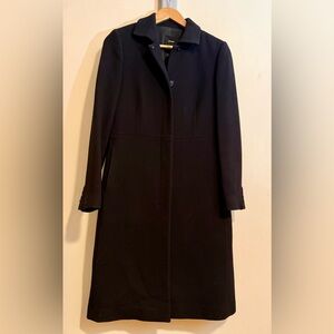 Vintage J. Crew Women’s Black Wool Overcoat, Size 8